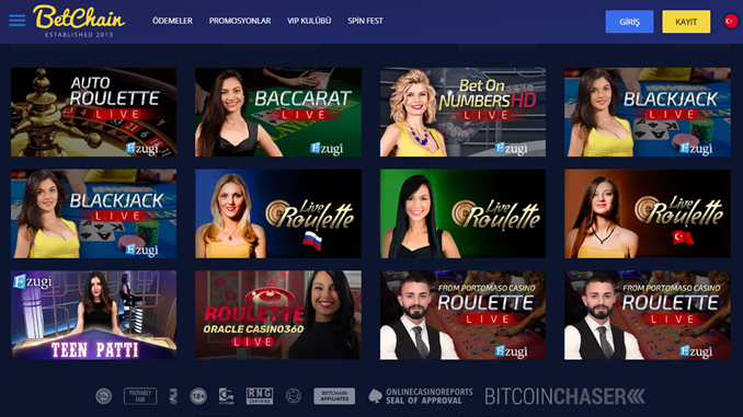 Betchain canlı casino sitesi