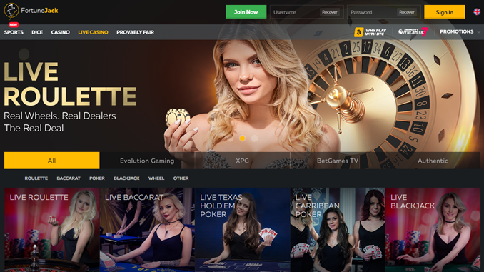 Fortunejack canlı casino sitesi